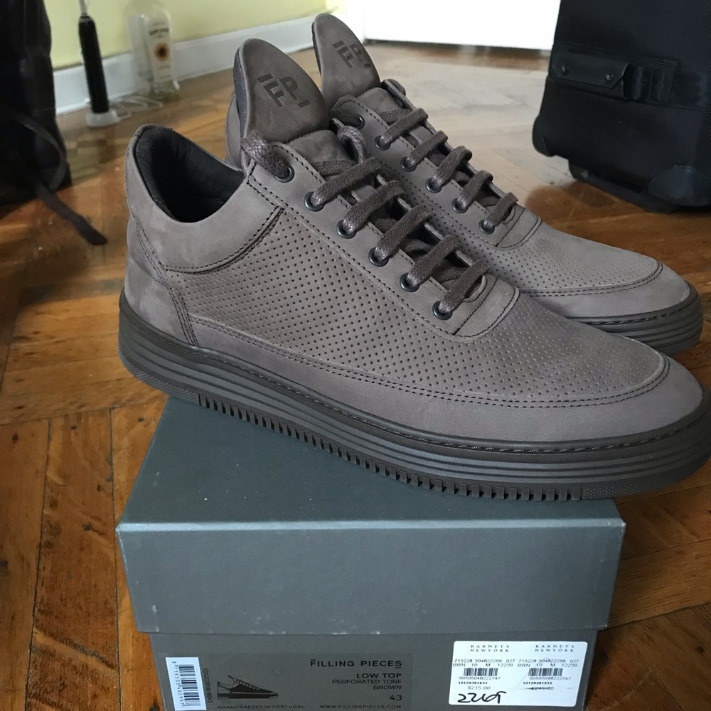 Filling Pieces brown low top sneaker